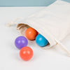 Bolas de madera y tazas de juguete Montessori clasificadoras de colores, juego educativo de madera con 12 tazas, 12 bolas grandes de 1.6 in