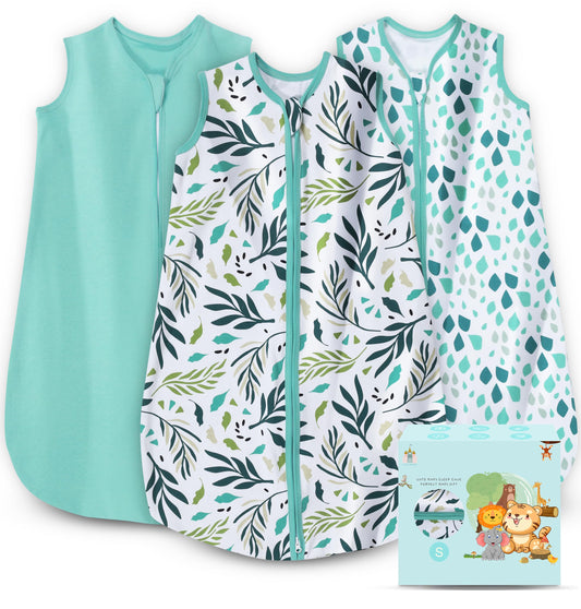 Cute Castle Saco de dormir para bebé de 0 a 6 meses, ligero, 100% algodón, cremallera de 2 vías, TOG 0.5