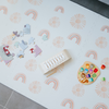 Tapete de juego para bebés, niños pequeños y bebés, seis azulejos entrelazados hechos con espuma EVA suave no tóxica, 4 x 6 pies