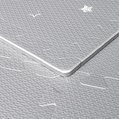 Alfombra de juego para bebés, seis azulejos entrelazados hechos con espuma EVA suave no tóxica, 4 x 6 pies