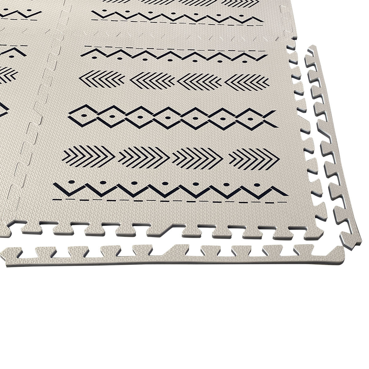 Alfombra de juego para bebés, seis azulejos entrelazados hechos con espuma EVA suave no tóxica, 4 x 6 pies