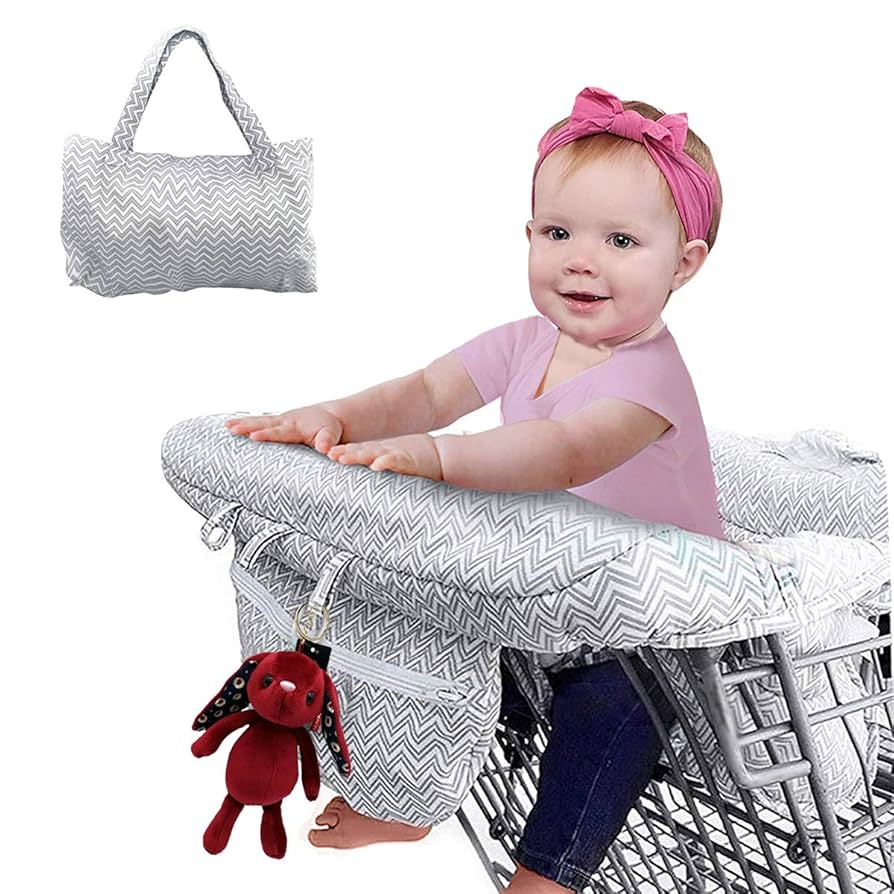 Funda para carrito de compras 2 en 1 y funda para silla alta para bebé
