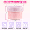 Paquete de 6 recipientes de vidrio para almacenamiento de alimentos para bebés, 4 onzas