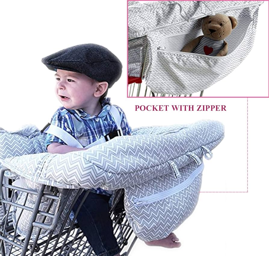 Funda para carrito de compras 2 en 1 y funda para silla alta para bebé