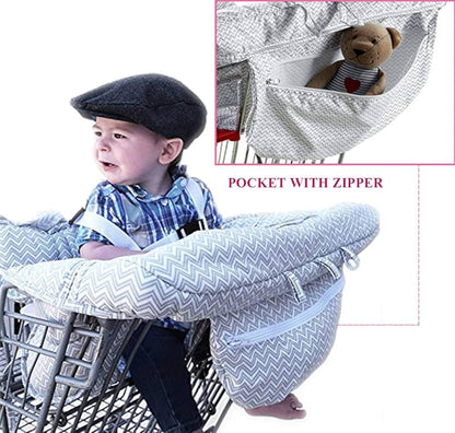 Funda para carrito de compras 2 en 1 y funda para silla alta para bebé