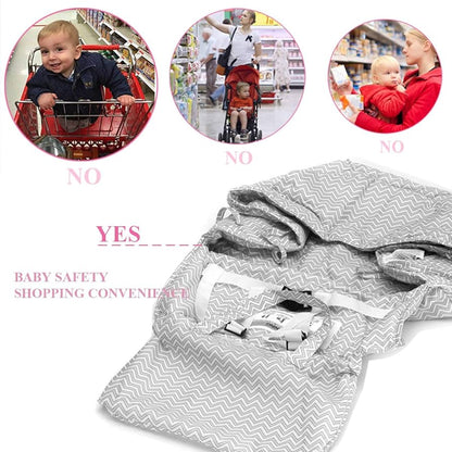 Funda para carrito de compras 2 en 1 y funda para silla alta para bebé