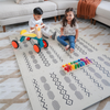 Tapete de juego para bebés, seis azulejos entrelazados hechos con espuma EVA suave no tóxica, 4 x 6 pies