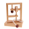 Juego de 4 de rompecabezas de madera clásica cuerda de solución central