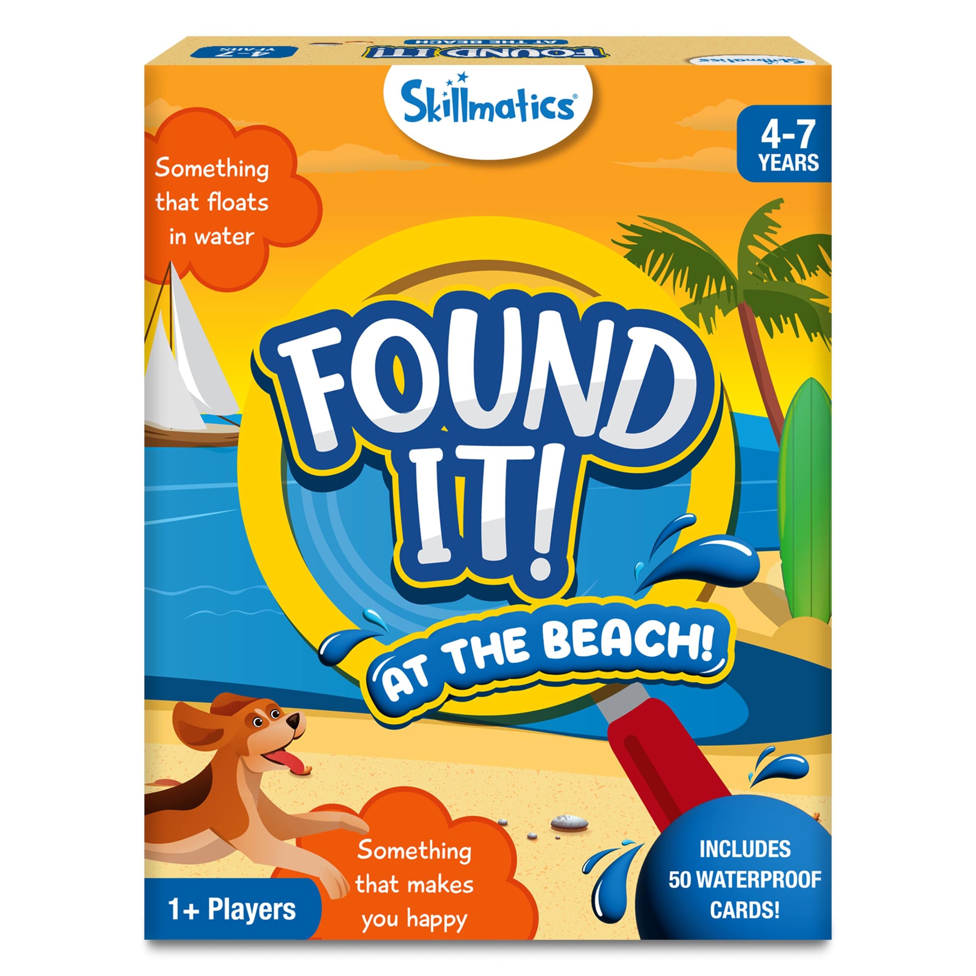 Skillmatics Juego de cartas de búsqueda del tesoro – Found It Beach
