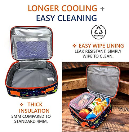 Bolsa de almuerzo con botella de agua y paquete de hielo