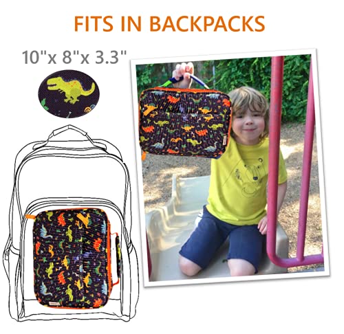 Bolsa de almuerzo con botella de agua y paquete de hielo