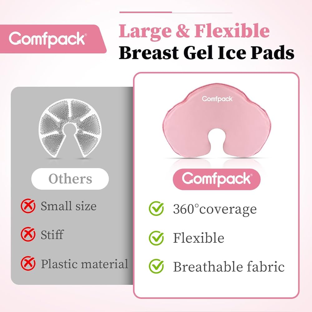 Paquetes de terapia de lactancia materna, paquete de 2 almohadillas