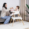 Silla alta 6 en 1 para bebés y niños pequeños, juego de silla alta convertible de madera