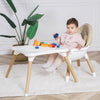 Silla alta 6 en 1 para bebés y niños pequeños, juego de silla alta convertible de madera