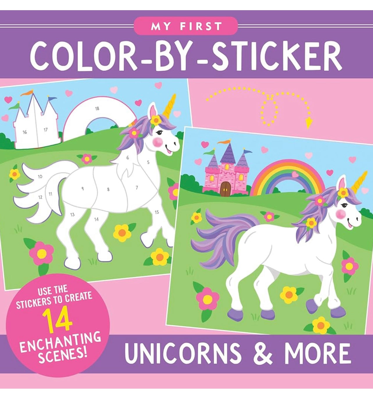 Mi primer libro para colorear con pegatinas: unicornios y más