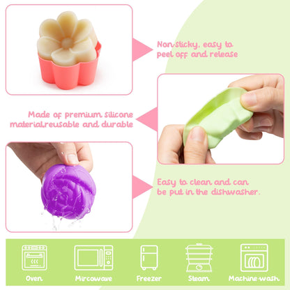 R HORSE 36 moldes de silicona para cupcakes con formas