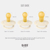 Chupetes BIBS | Chupete de caucho natural sin BPA, 6-18 meses