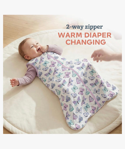 Saco de dormir 1.0 TOG, manta suave para bebé, con cremallera de 2 vías, M 6-15 meses