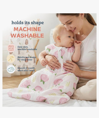 Saco de dormir 1.0 TOG, manta suave para bebé, con cremallera de 2 vías, M 6-15 meses