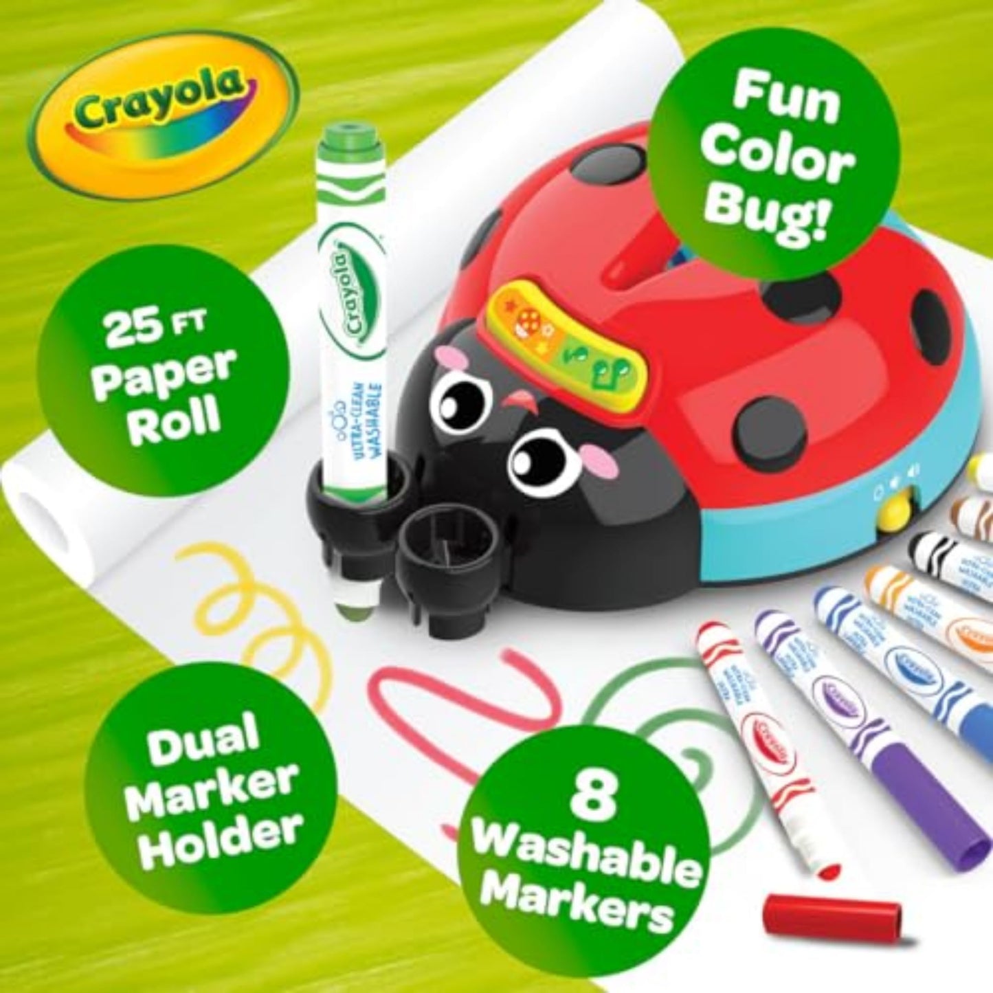 Crayola Musical Color Bug, juguete sensorial para niños pequeños