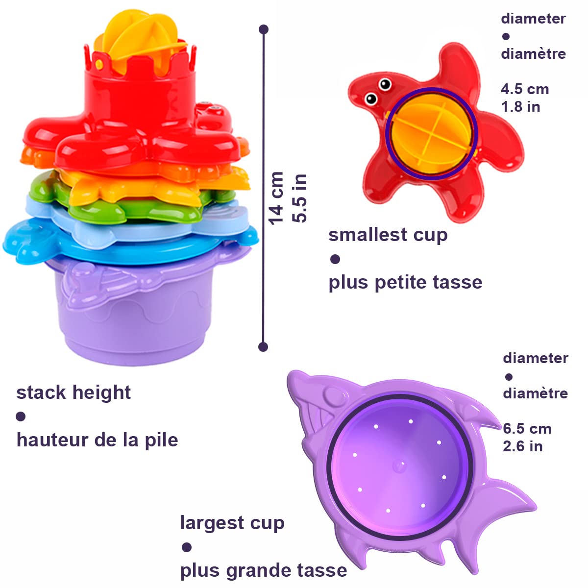 TECHNOK Juguetes de baño para bebés para niños pequeños