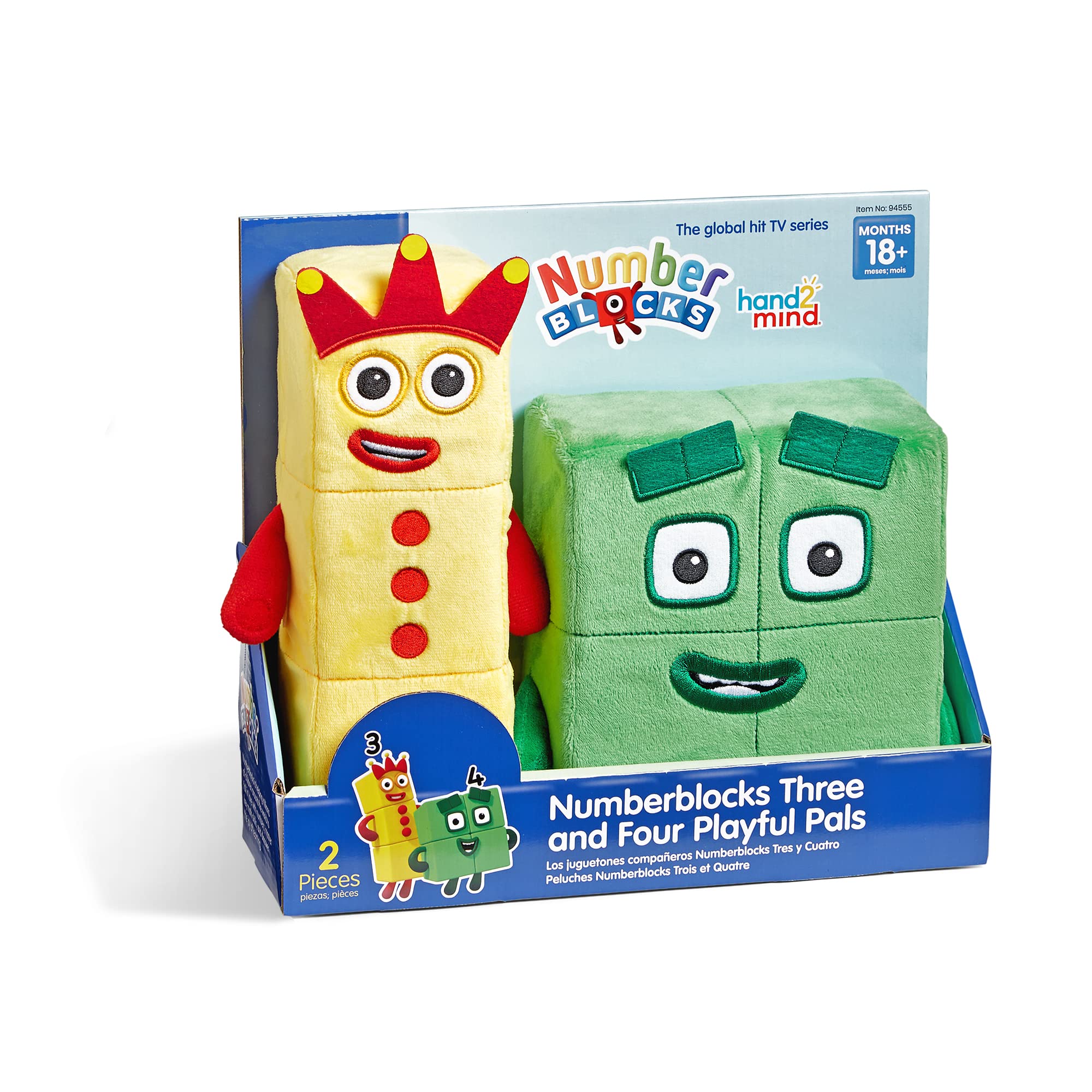 hand2mind Numberblocks Tres y cuatro amigos juguetones