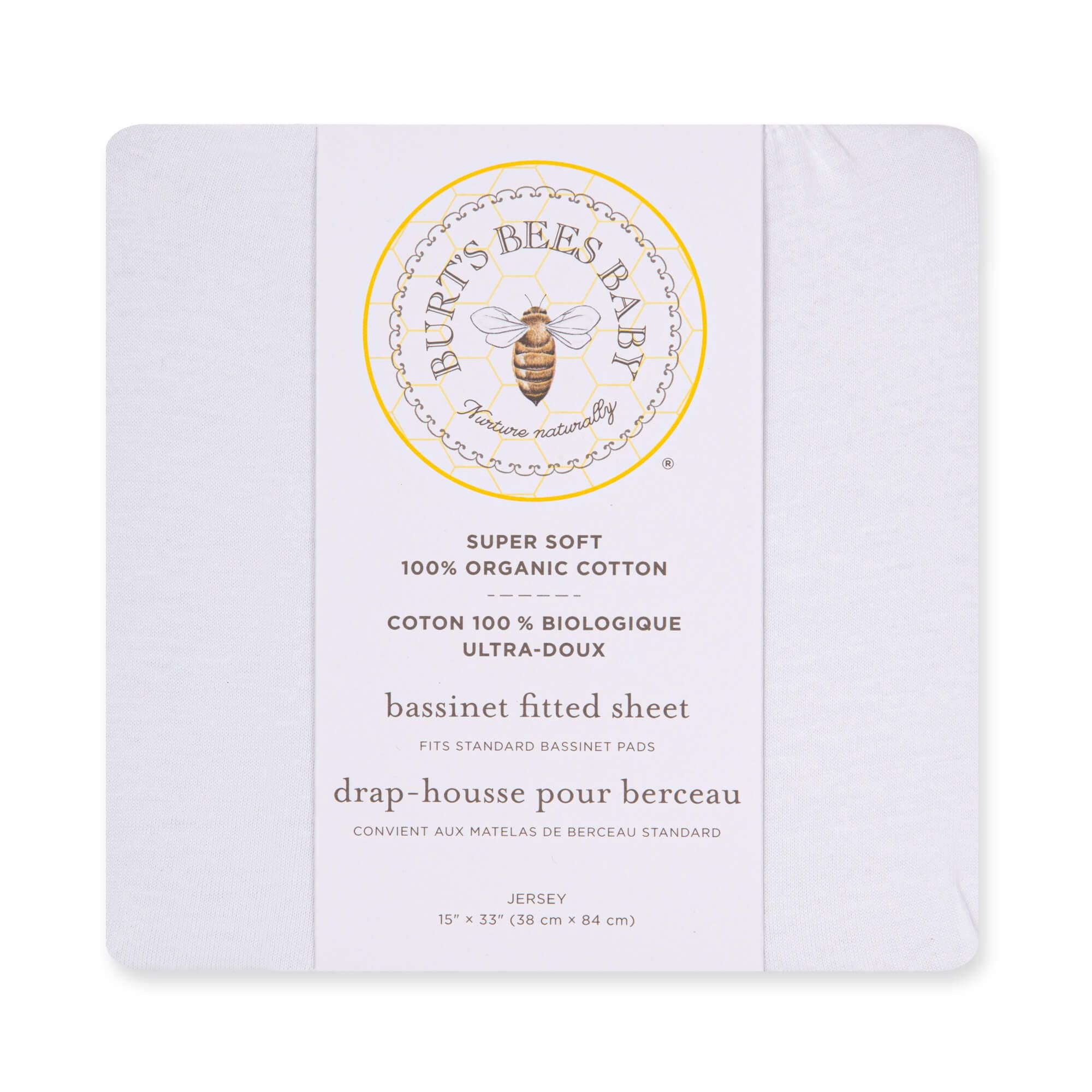 Burt's Bees Baby - Sábana bajera ajustable para moisés