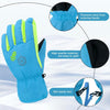 Guantes de nieve y esquí para niños y niñas de 6-8 años, impermeables para invierno