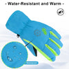 Guantes de nieve y esquí para niños y niñas de 6-8 años, impermeables para invierno
