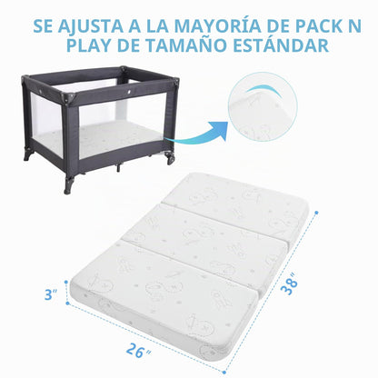 HDJOAPS Pack N Play - Colchón portátil de 38 x 26 pulgadas