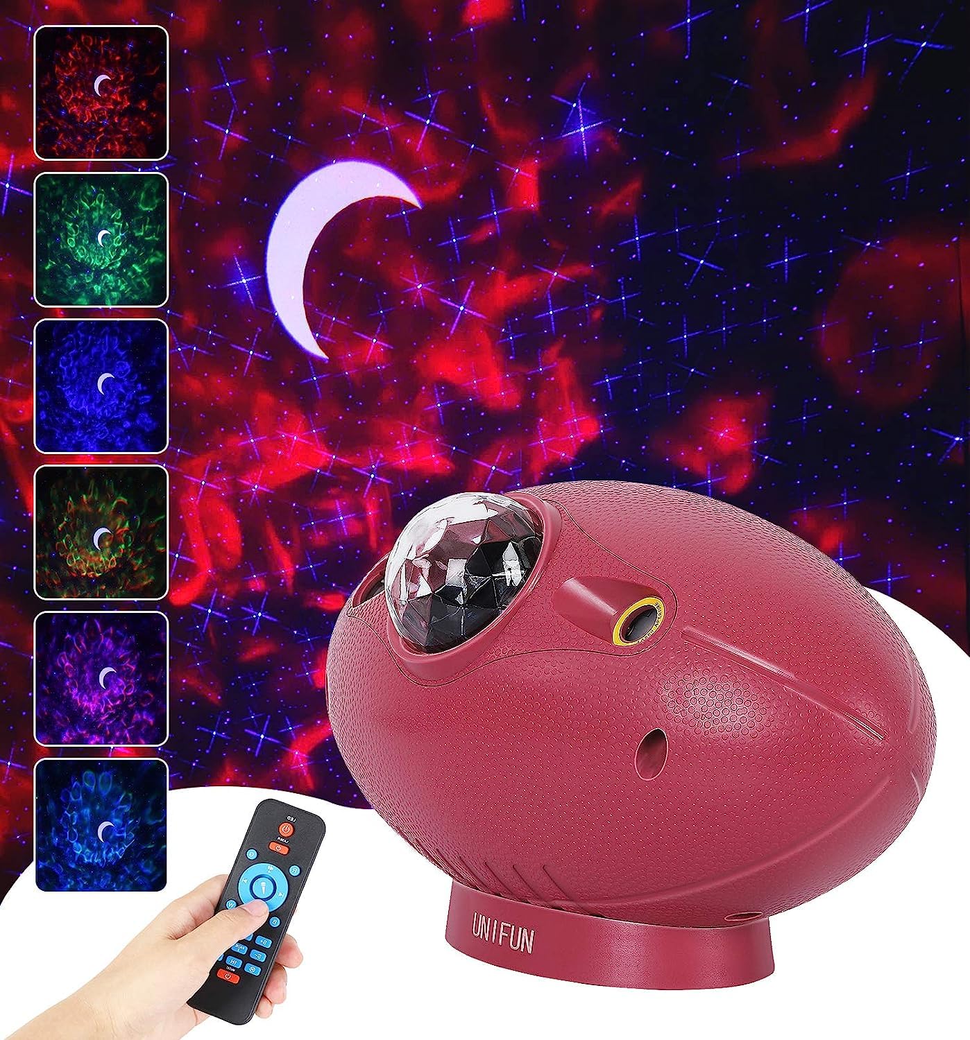 Proyector de nube de nebulosa LED de galaxia con altavoz de música