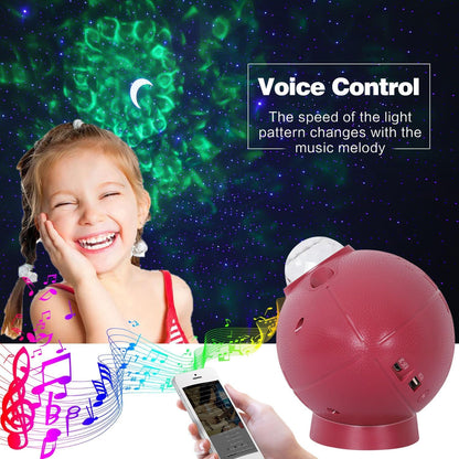 Proyector de nube de nebulosa LED de galaxia con altavoz de música