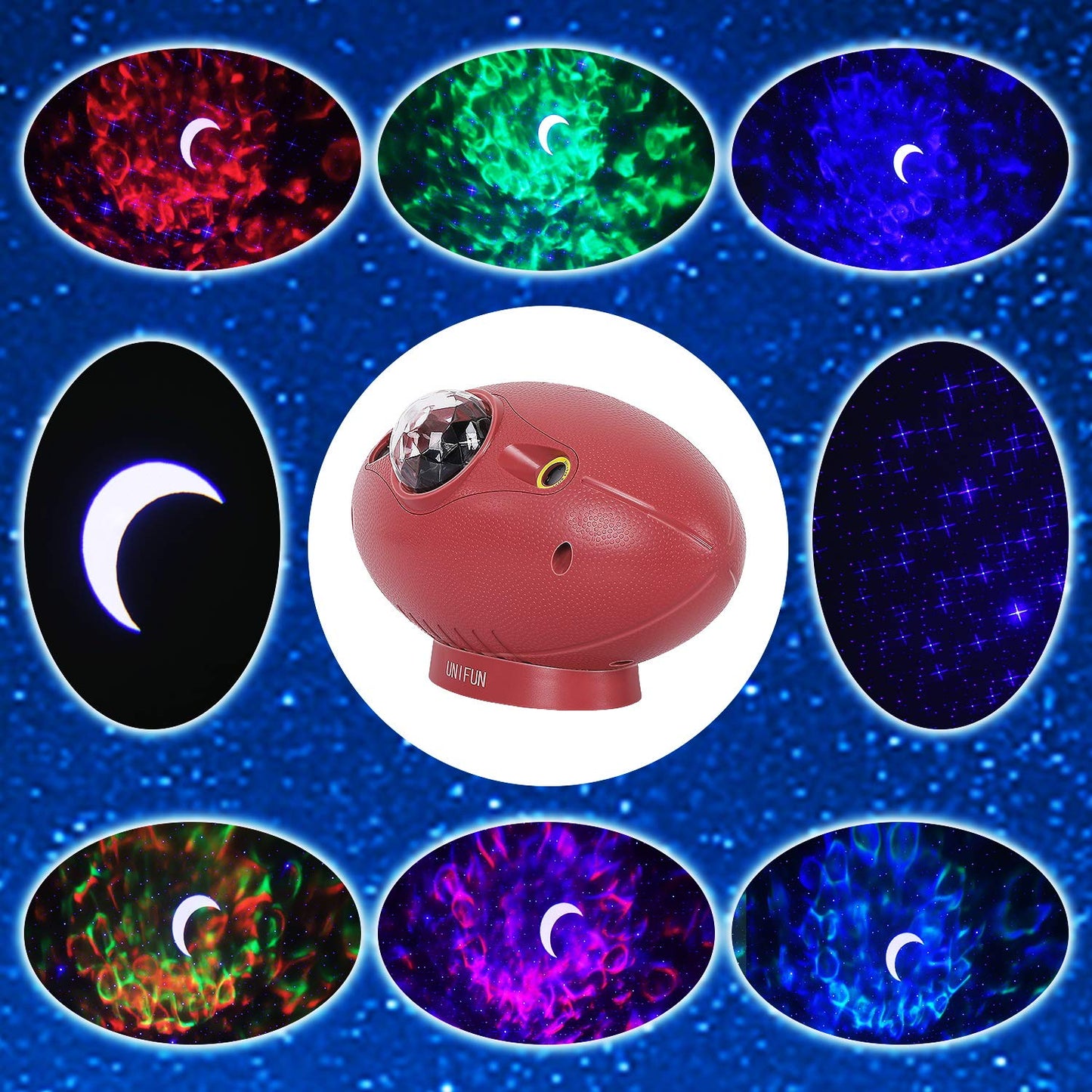 Proyector de nube de nebulosa LED de galaxia con altavoz de música