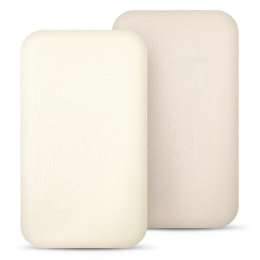 lulumoon Sábanas bajera ajustable de muselina: compatible con la mayoría de bassinet
