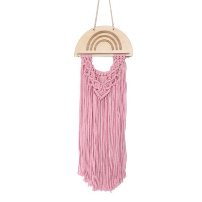 Maydear Tapiz tejido a mano Boho para poner lacitos