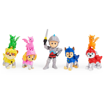 Paw Patrol, Rescue Knights Ryder and Pups, paquete de regalo con 8 figuras de juguete