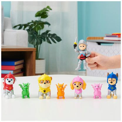 Paw Patrol, Rescue Knights Ryder and Pups, paquete de regalo con 8 figuras de juguete