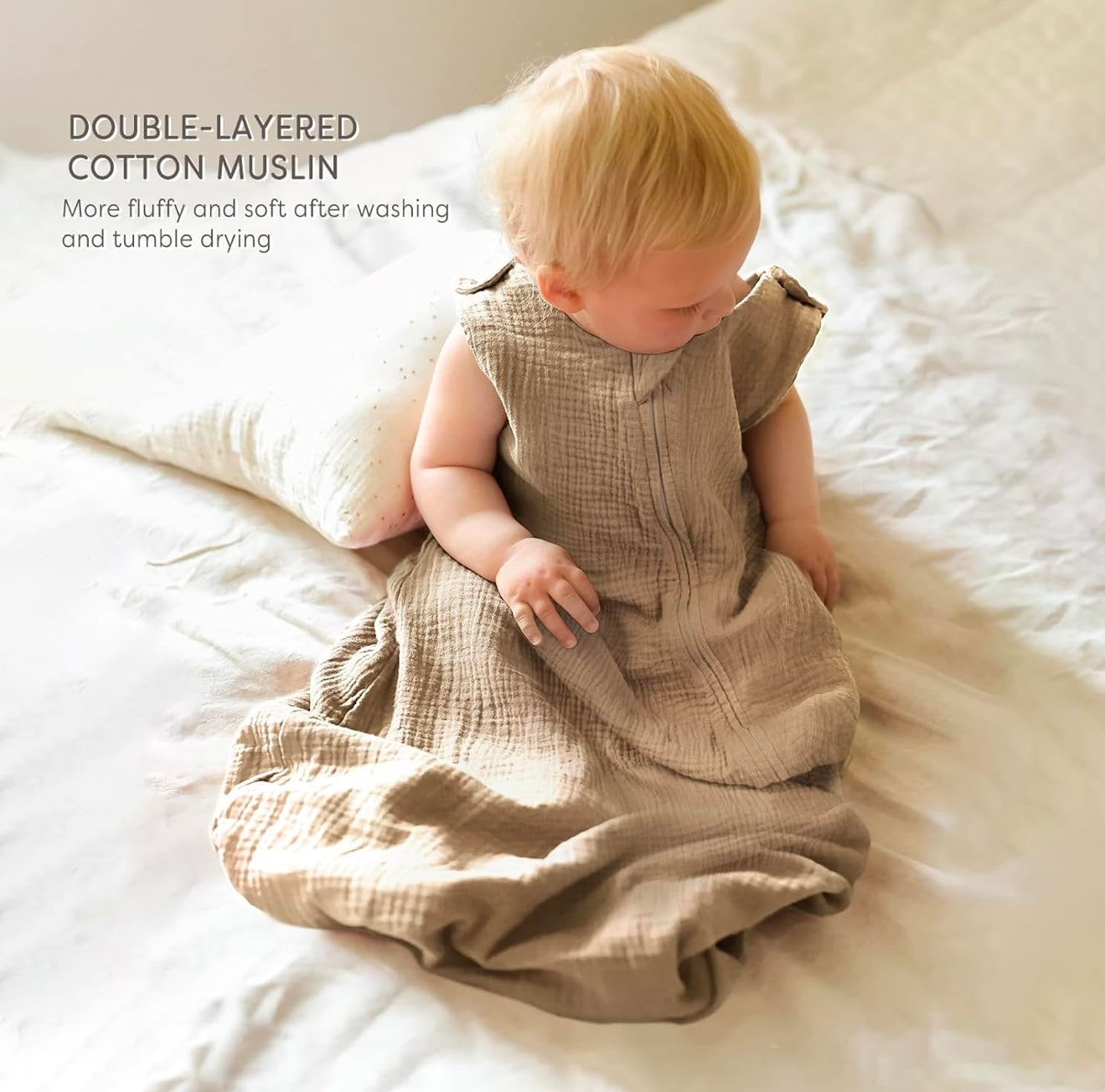 lulumoon Saco de dormir Manta portátil para bebé, 0.5 TOG, 9-18 meses