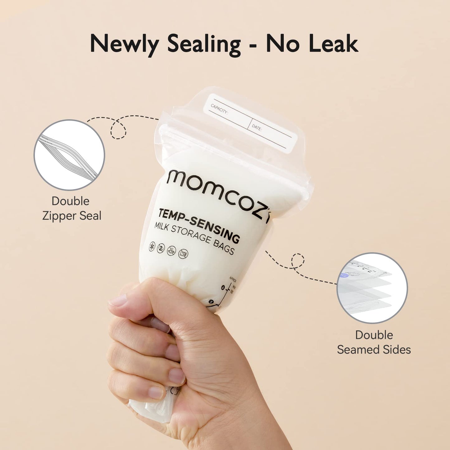 Momcozy 120 bolsas de almacenamiento de leche materna