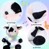 Hopearl Vaca de peluche con luces LED musicales y cantantes