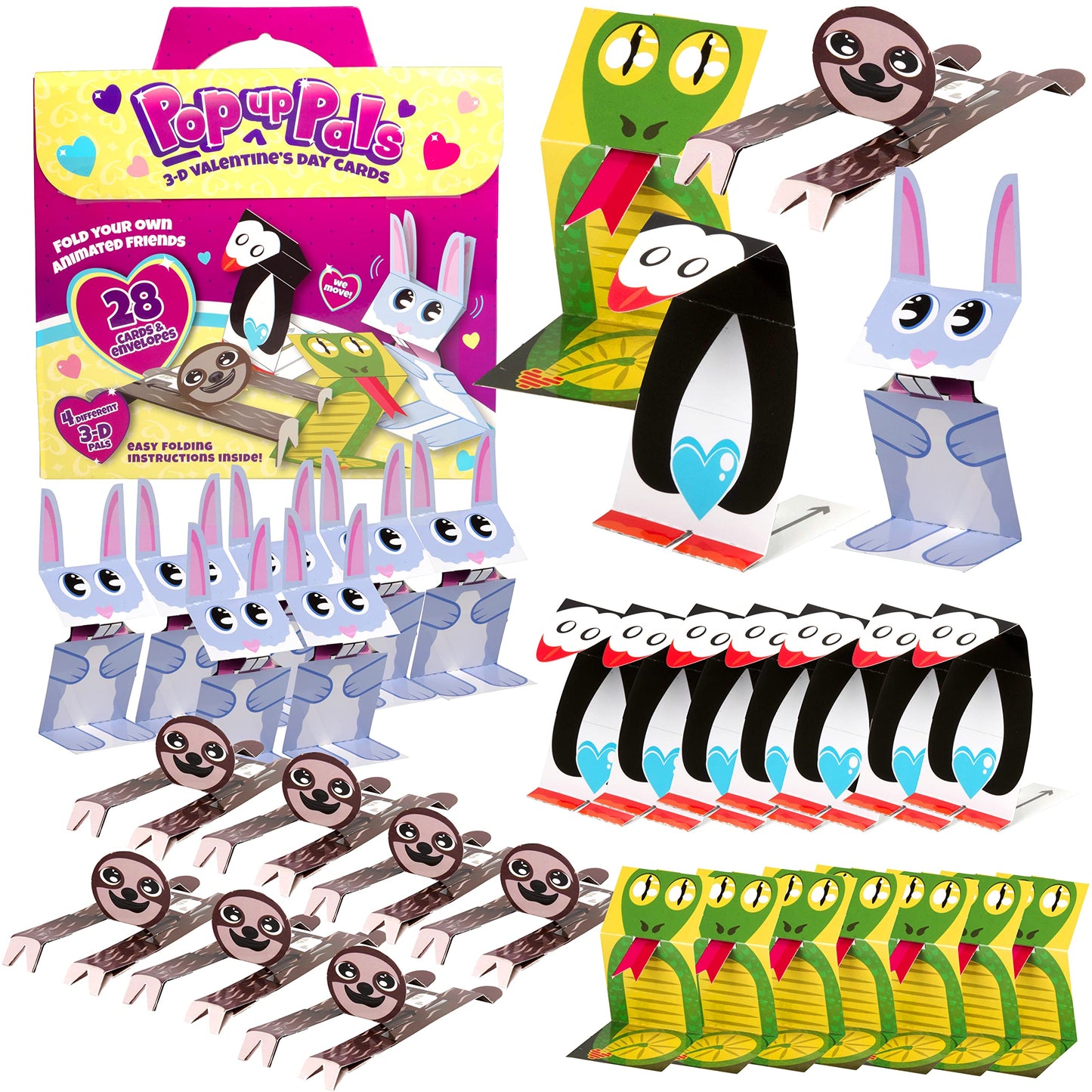 Tarjetas San Valentín, paquete de 28