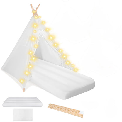 Tienda de campaña tipo tipi para niños con cama de aire inflable