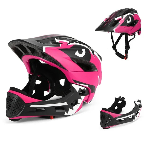 Lixada Kids Casco integral desmontable Casco de seguridad deportivo para niños, talla 2-4 años