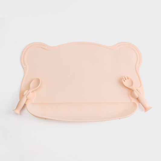 Mantel individual de silicona antideslizante con ventosa con cuchara