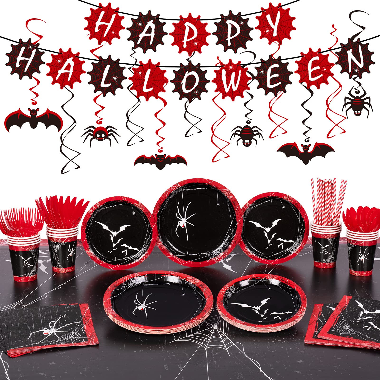 Set de decoración para Halloween, 24 personas