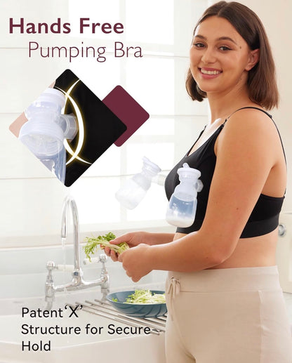 Momcozy – Sujetador de bombeo con manos libres, Talla XL