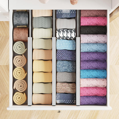 SpaceAid Separadores de Cajones de Bambú para Cómoda, Paquete de 6
