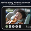 bonoch Cámara de coche de bebé de 5 pulgadas 1440P – Espejo giratorio de 360 grados para asiento trasero