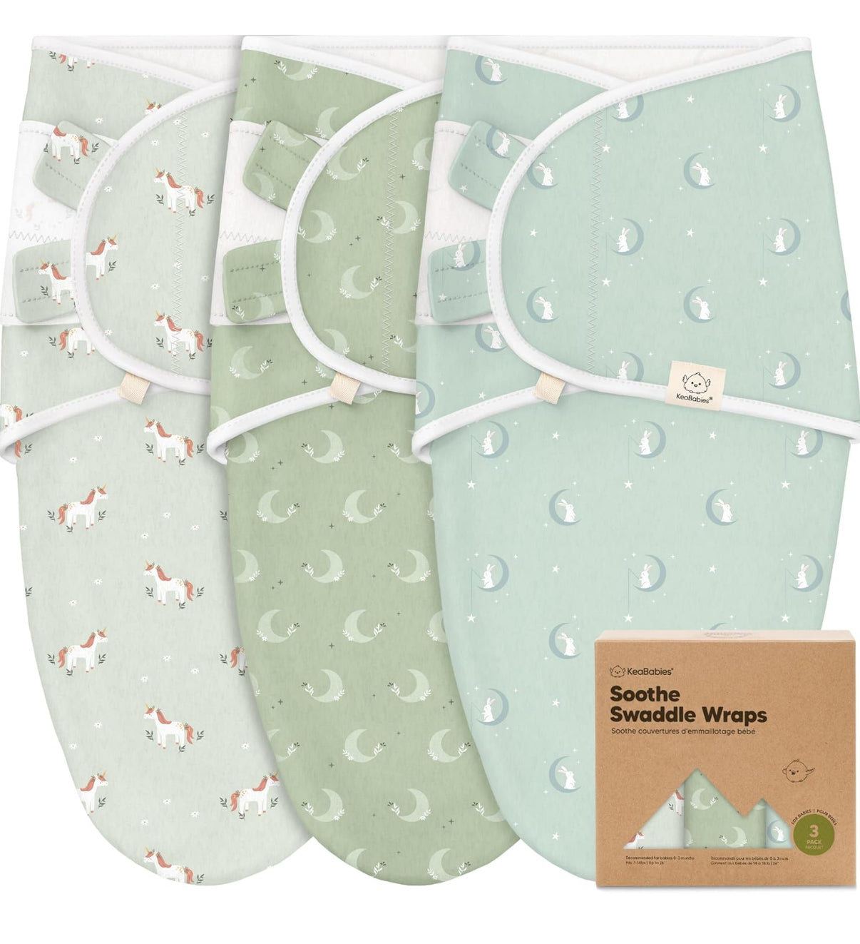 Paquete de 3 sacos de dormir orgánicos para bebé