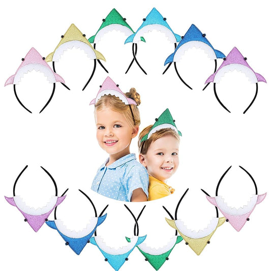 Paquete de 12 diademas de tiburón bebé, baby shark
